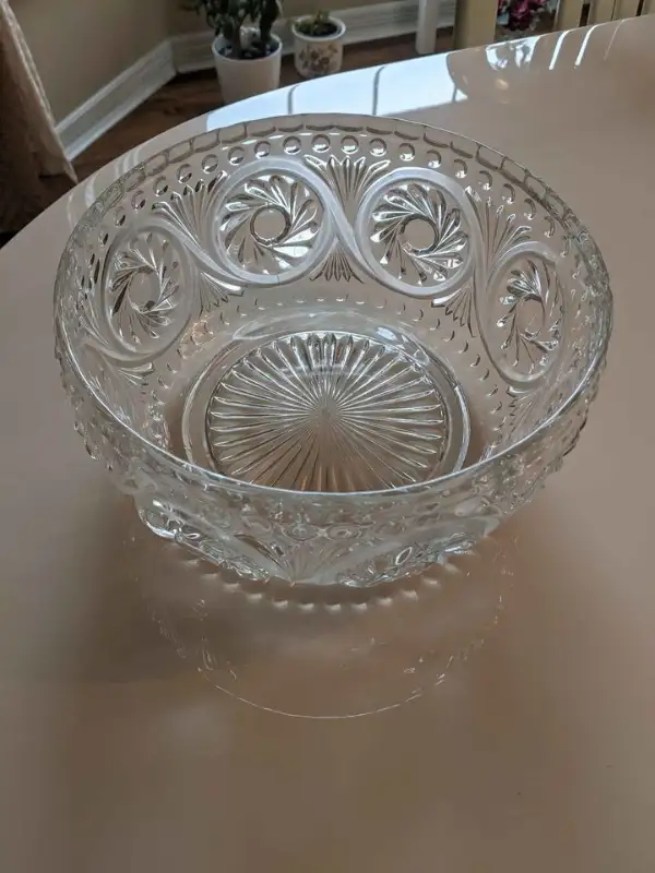 Large Detailed Crystal Serving Bowl63793682996611120