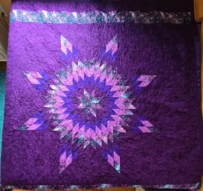 Queen size star quilt, View more