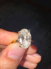 3ct Center stone .50ct hidden halo 14k diamond ring