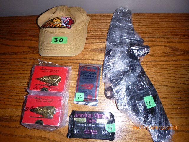 INDIAN MOTORCYCLE CAP AND PATCHES in Arts & Collectibles in North Bay - Image 2