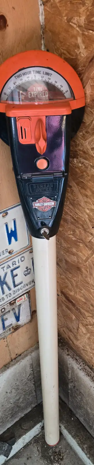 Harley davidson numbered parking meter with key, View more