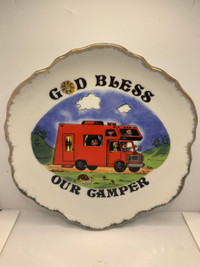 God Bless Our Camper - Hanging Plate
