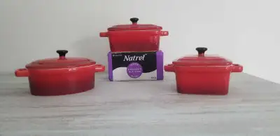 3 MINI cocottes rouges pour 20$, View more