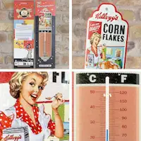 Thermomètre rétro Kellogg's Sunshine Breakfast * design vintage