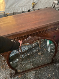 Antique walnut Gibbard dresser with mirror