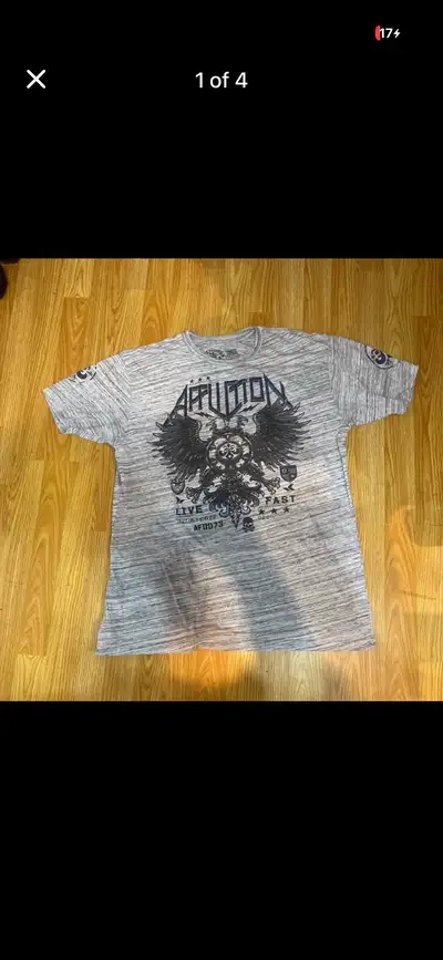 Gray Affliction shirt, View more