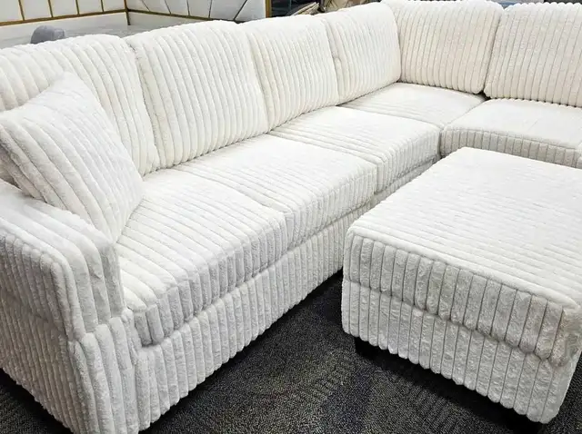 Cloud Corduroy Sectional Sofa in Couches & Futons in Sarnia - Image 2