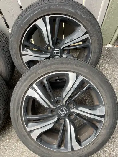 Selling a set of 4 for Honda oem tires & rims 215/50r17 Firestone FT140 50% tread left 17x7j 64.1 45...