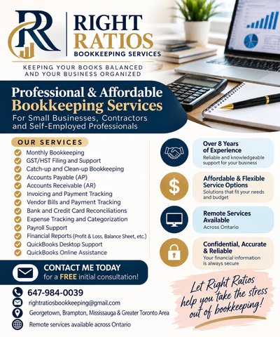 Affordable Bookkeeping Services – GTA & Ontario, View more