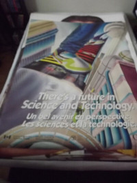 SCIENCE & TECHNOLOGY GRAPHIC ART BUS SHELTER POSTER/EARLY 90'S