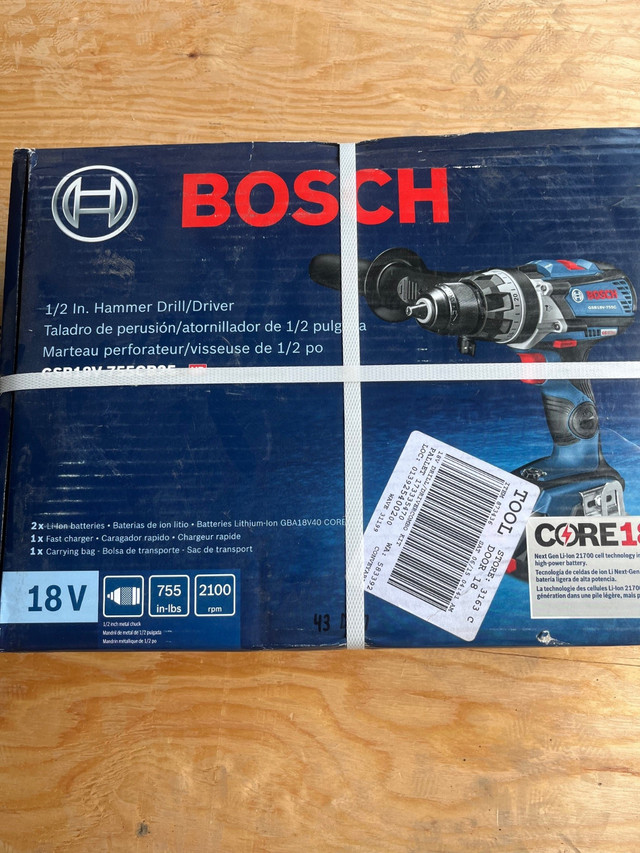Bosch 1/2 Hammer Drill/Driver GSB18V-755CB25 in Power Tools in Saskatoon