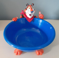 Vintage 2000 Kellogg's Tony the Tiger Figural Blue Cereal Bowl