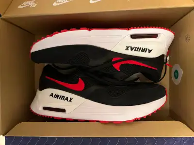 Nike Air Max SYSTM, Men's 12, black & red, View more