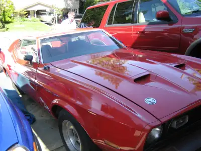 72 Mustang Mach One, Dad passed before he could finish it. Fully built new engine, body stripped dow...