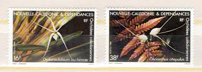 Une série de 2 Timbres tout neufs / MINT STAMPS de NOUVELLE CALÉDONIE FRANÇAISE, "ORCHIDÉES".