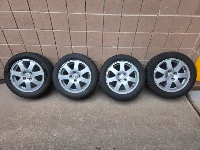Set of 4 freshly powder coated EM1 rims 195/55 15 nokian nordman tire with plenty of life left. Loca...