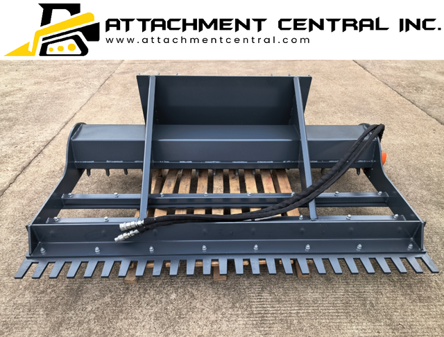 72" Skid Steer Landplane Power Rake Skid Steer Attachment in Heavy Equipment Parts & Accessories in Regina - Image 5