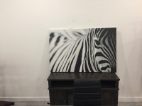 Burshell zebra wall art - cadre de zèbre