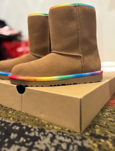 UGG Kids Classic II Rainbow Trim Boots, View more