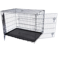 Dog Crates, 30'' - 48'', Foldable, Two Doors, Dividers, 2doors
