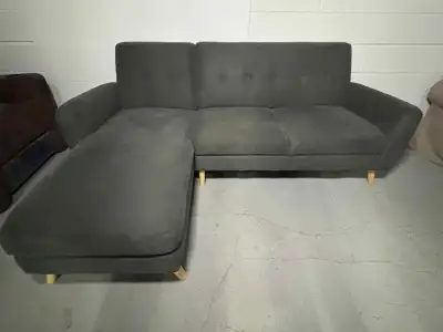 Sectionnel Structube 3 places – Gris foncé – comme neuf , View more