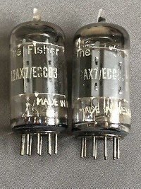 Vintage 1961 Fisher smooth plate 12AX7 Tubes