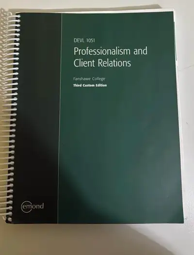 Emond Professionalism and Client Relations DEVL 1051, View more