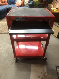 Uline shop computer cart with slide out tray