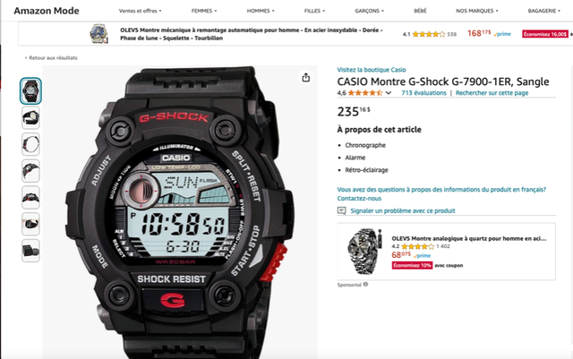MONTRE  CASIO  G-SHOCK  POUR  HOMME in Jewellery & Watches in Laval / North Shore - Image 8