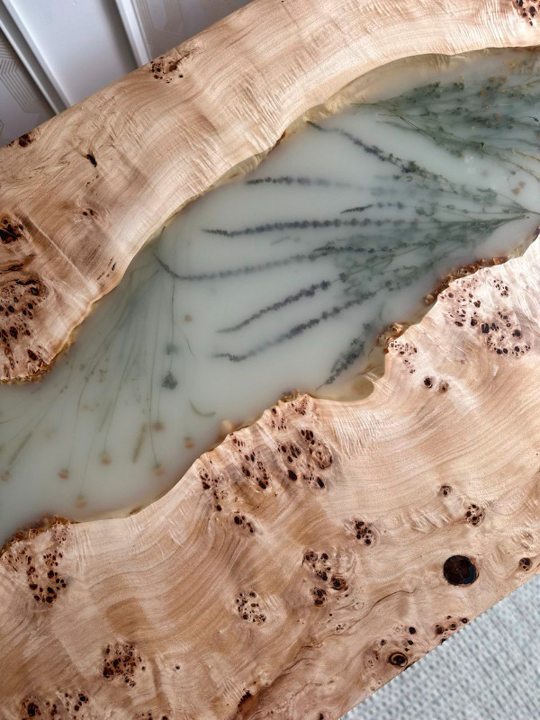 New Dining Table - Solid Mappa Burl with Misty Flora River in Dining Tables & Sets in Mississauga / Peel Region - Image 4