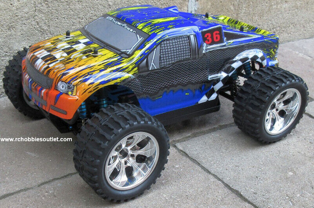 NEW 1/10 RC TOP2 BRUSHLESS 3S LIPO RC MONSTER TRUCK in Hobbies & Crafts in City of Halifax