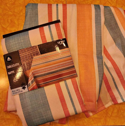 Brand New Striped Tablecloth, View more