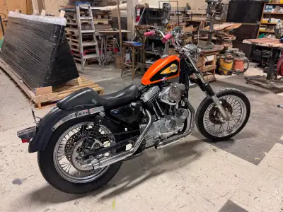 1990 harley davidson sportster 883 6 over 35mm front end 6 inch dogbone riser 18 inch rear wheel wit...