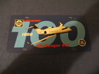 VINTAGE CANADAIR BOMBARDIER CHALLENGER 601 LICENSE PLATE-1988