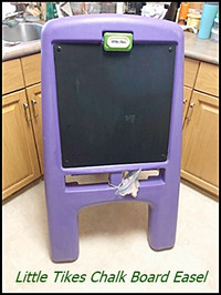 Purple Chalk Board Easel $25