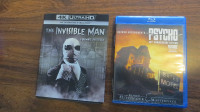 Bluray 4K L'homme invisible et Bluray PSYCHO
