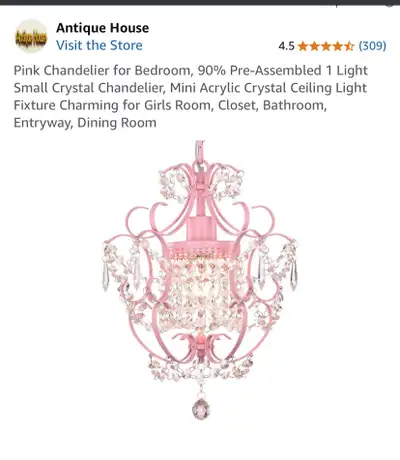 Pink Crystal Chandelier, View more