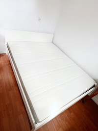 IKEA queen size mattress and bed frame( excellent condition!)