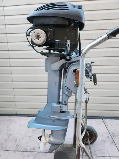 Selling a custom made 5HP Briggs & Stratton 4 stroke outboard motor. 4 stroke motor, no need to mix...