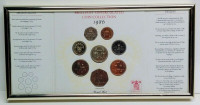 1986 United Kingdom Bright Uncirculated coin set, in Frame