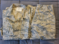 USAF ABU BDU Tiger Stripe Camo Coat Pants 32 42 Small Medium