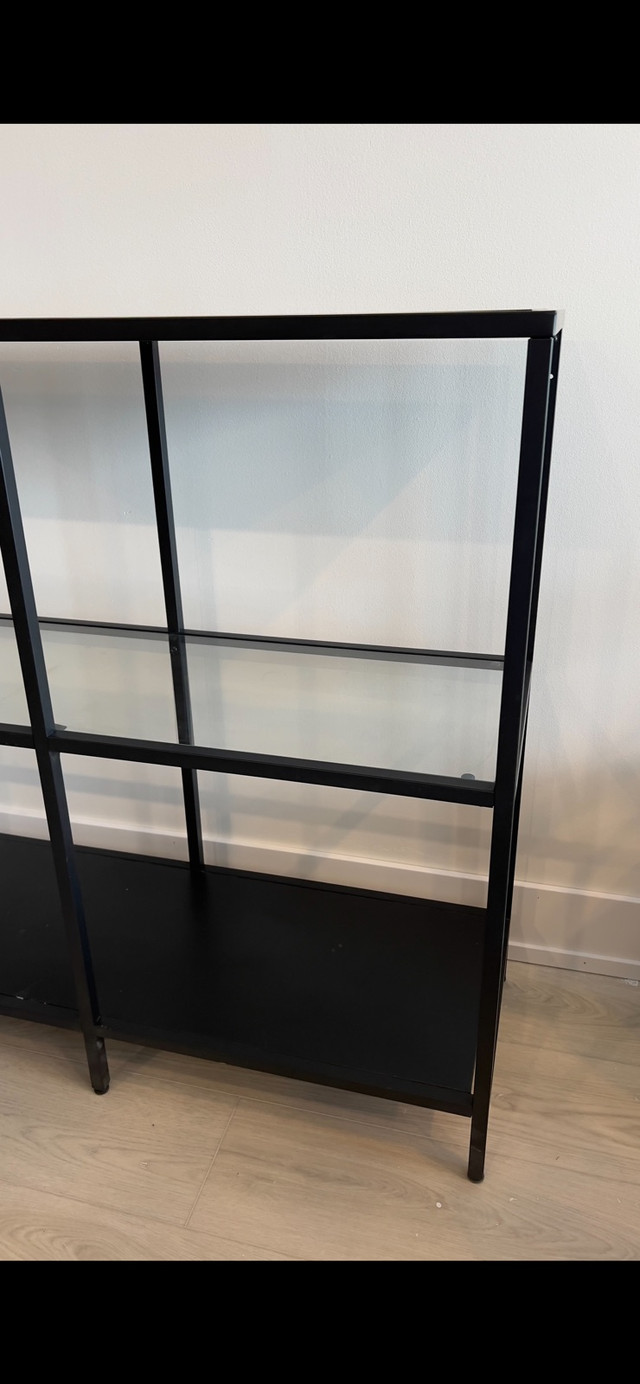 Shelf unit, black-brown/glass Ikea in Bookcases & Shelving Units in City of Toronto - Image 4