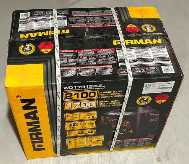 Firman Inverter/Generator WO1781 2100W/1700W in Power Tools in Ottawa - Image 4