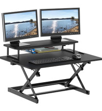Standing Desk Converter 36-Inch Pneumatic Height Adjustable 
