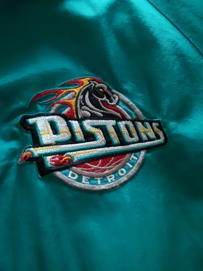 1990s era Detroit Pistons lightweight wind breaker jacket, View more
