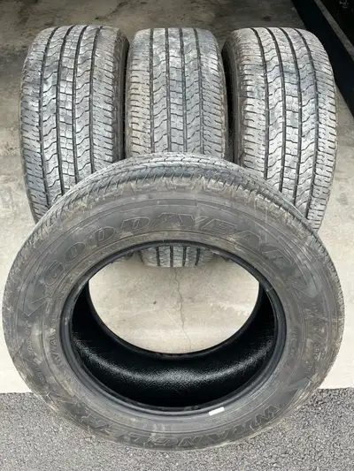 Goodyear Wrangler Fortitude HT, 265/60R18, all seasons not on rims. Only used three summers. Were on...