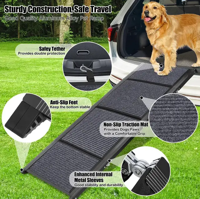Dog Ramp for Car, Portable Folding Pet Stair Ramp in Accessories in Kitchener / Waterloo - Image 5