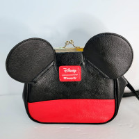 Disney Loungefly Mickey Mouse Ears Red Pants Cross Body Handbag