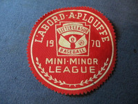 1970 L'ABORD A PLOUFFE LITTLE LEAGUE BASEBALL PATCH-MINI MINOR