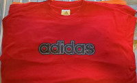Adidas Mens Red Long Sleeve Shirt - Size Large